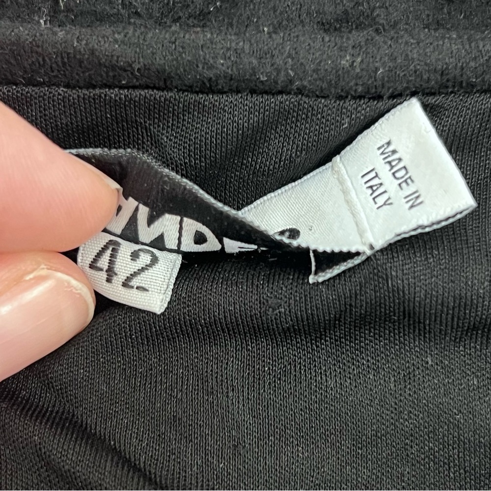 Jil Sander Black Short Sleeve Wool Mini Dress - Picture 5 of 6